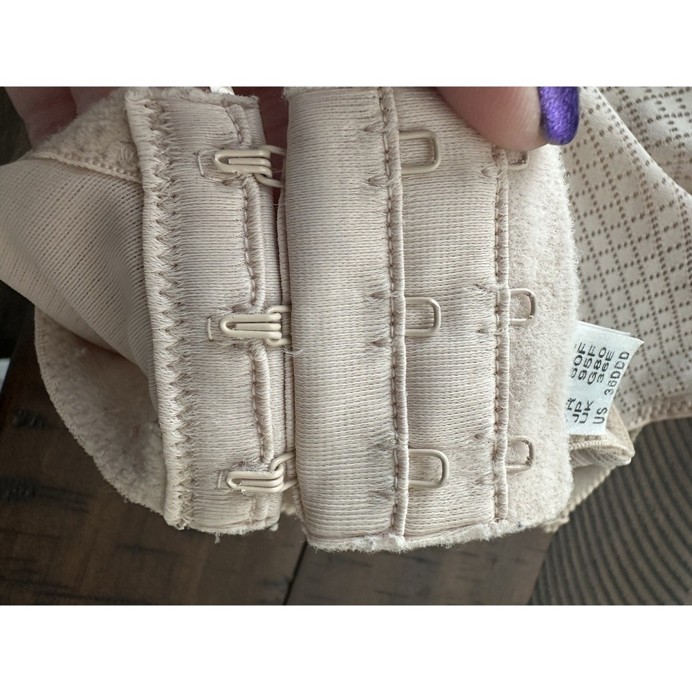 Wacoal Bra Womens Size 36DDD Underwire Beige Lace Full Coverage Hook Loop #EE7-1 - Picture 5 of 6